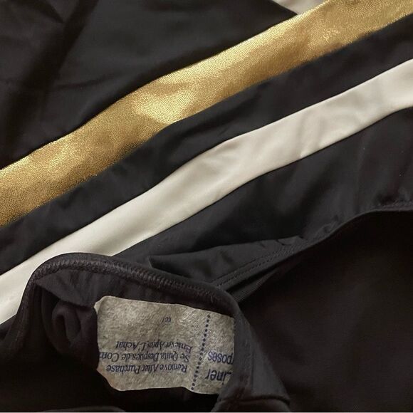 Shape FX SWIM Black/Gold Halter One Piece High Cut Bathing Suit Women Sz 10 NWOT - Picture 6 of 8